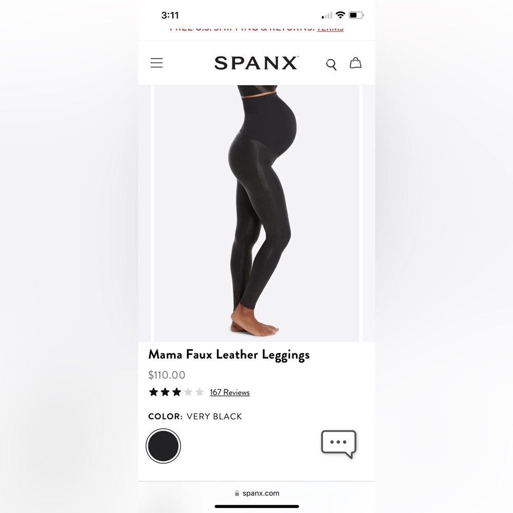 Mama Faux Leather Leggings